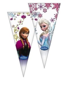 10 Sacos cônicos 20x40 frozen - de alta qualidade, ideais para carnaval, festas temáticas e eventos especiais.
